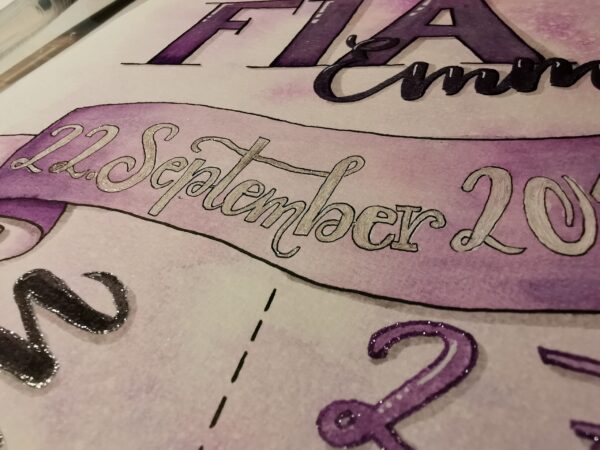 Handgemaltes und gelettertes Aquarell Geburtsbild mit Wunschmotiv – Bild 6